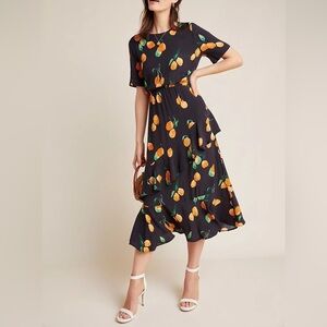 EUC Anthropologie | Just Orchard Ruffled Dress